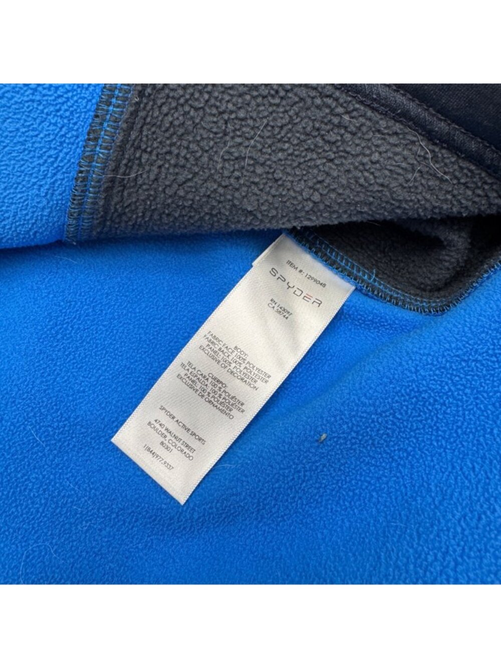 Spyder Men's Blue/Black Outbound Half Zip Pullover Sweater Jacket, Size XL - Picture 5 of 8